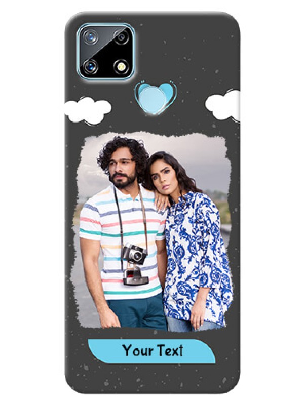 Custom Realme Narzo 20 Mobile Back Covers: splashes with love doodles Design