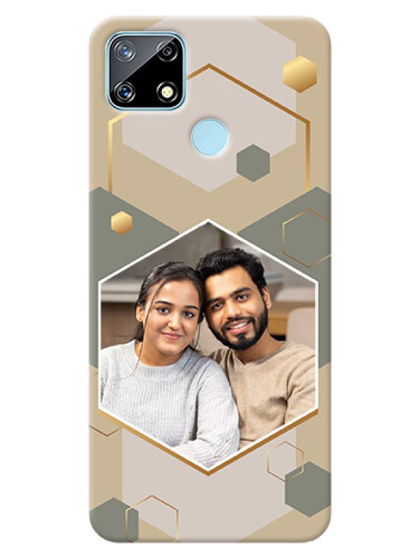 Custom Realme Narzo 20 Phone Back Covers: Stylish Hexagon Pattern Design