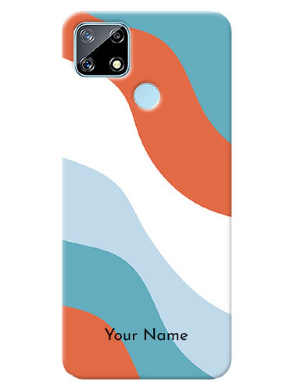 Custom Realme Narzo 20 Mobile Back Covers: coloured Waves Design
