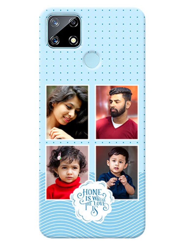 Custom Realme Narzo 20 Custom Phone Covers: Cute love quote with 4 pic upload Design