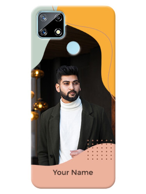 Custom Realme Narzo 20 Custom Phone Cases: Tri-coloured overlay design