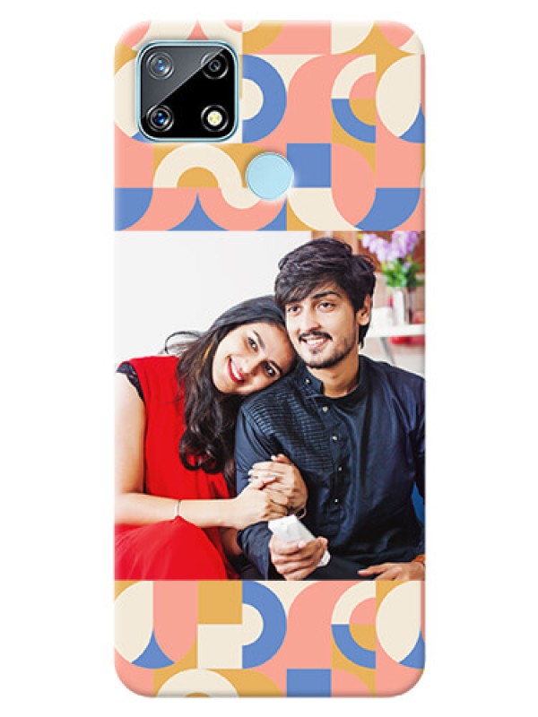 Custom Realme Narzo 20 Custom Phone Covers: Semi-circle Maze Pattern Design