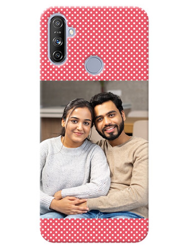 Custom Realme Narzo 20A Custom Mobile Case with White Dotted Design