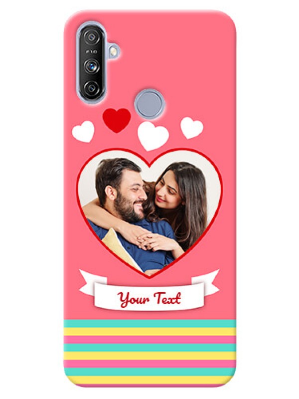 Custom Realme Narzo 20A Personalised mobile covers: Love Doodle Design