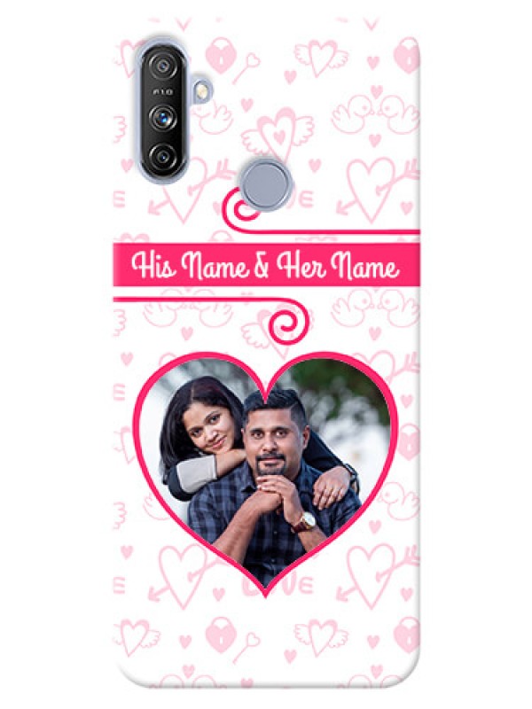 Custom Realme Narzo 20A Personalized Phone Cases: Heart Shape Love Design