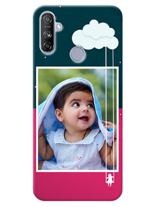 Custom Realme Narzo 20A custom phone covers: Cute Girl with Cloud Design