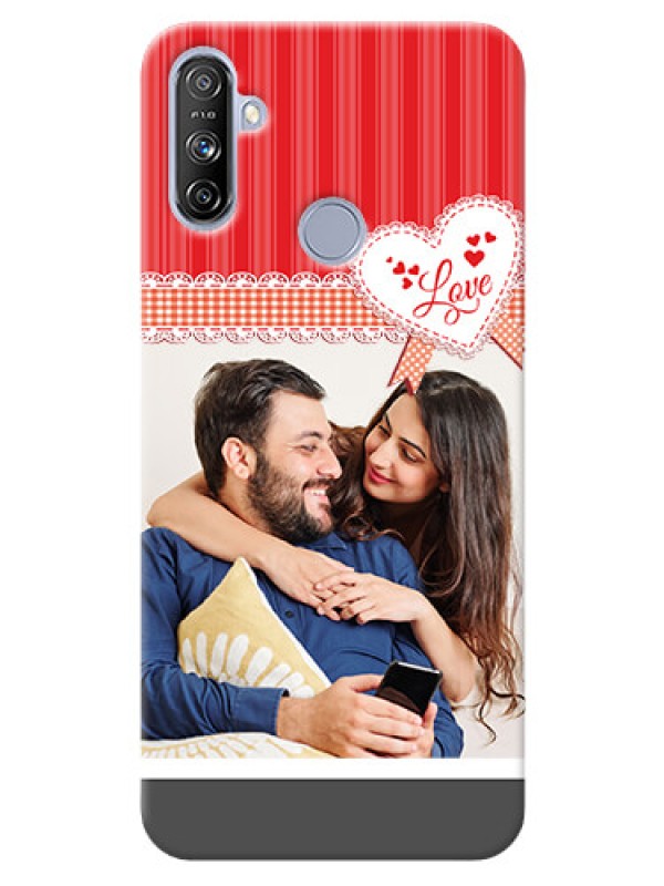 Custom Realme Narzo 20A phone cases online: Red Love Pattern Design