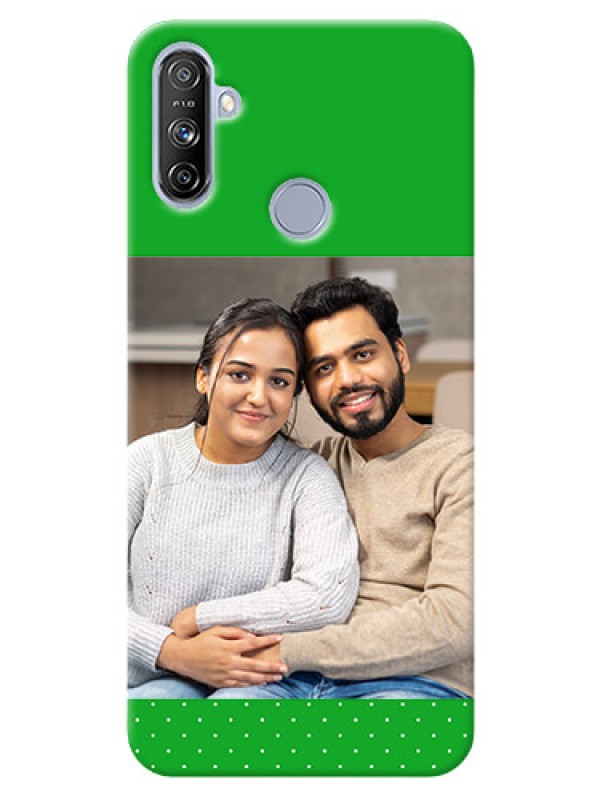 Custom Realme Narzo 20A Personalised mobile covers: Green Pattern Design