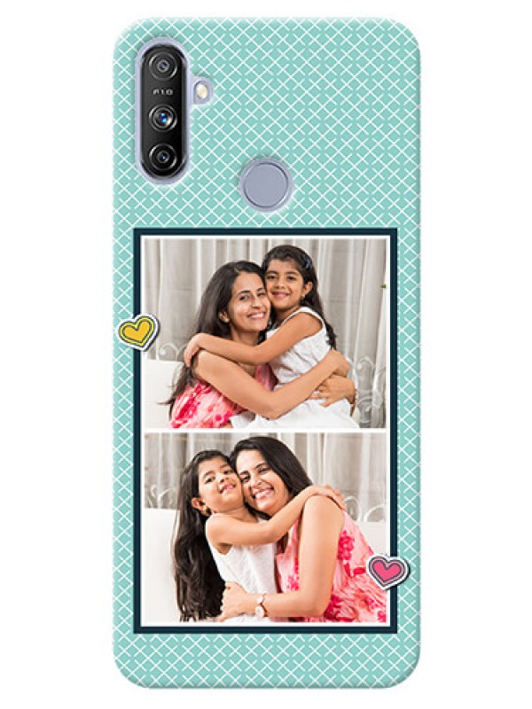 Custom Realme Narzo 20A Custom Phone Cases: 2 Image Holder with Pattern Design