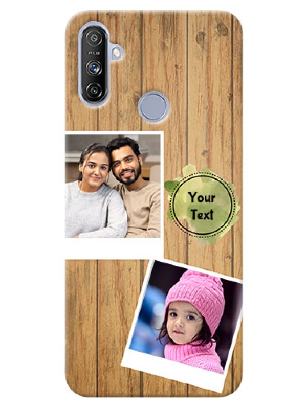 Custom Realme Narzo 20A Custom Mobile Phone Covers: Wooden Texture Design