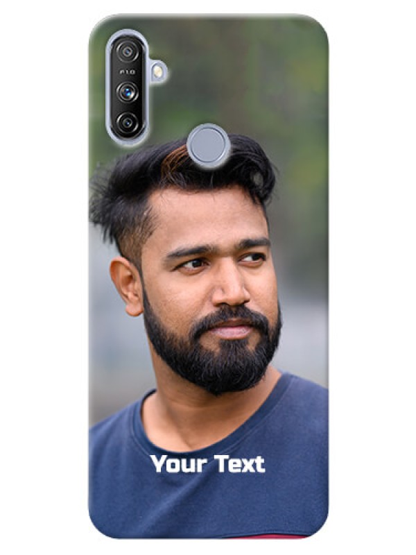 Custom Realme Narzo 20A Mobile Cover: Photo with Text