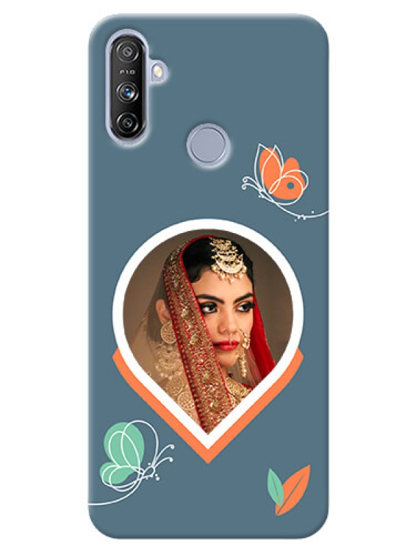 Custom Realme Narzo 20A Custom Mobile Case with Droplet Butterflies Design