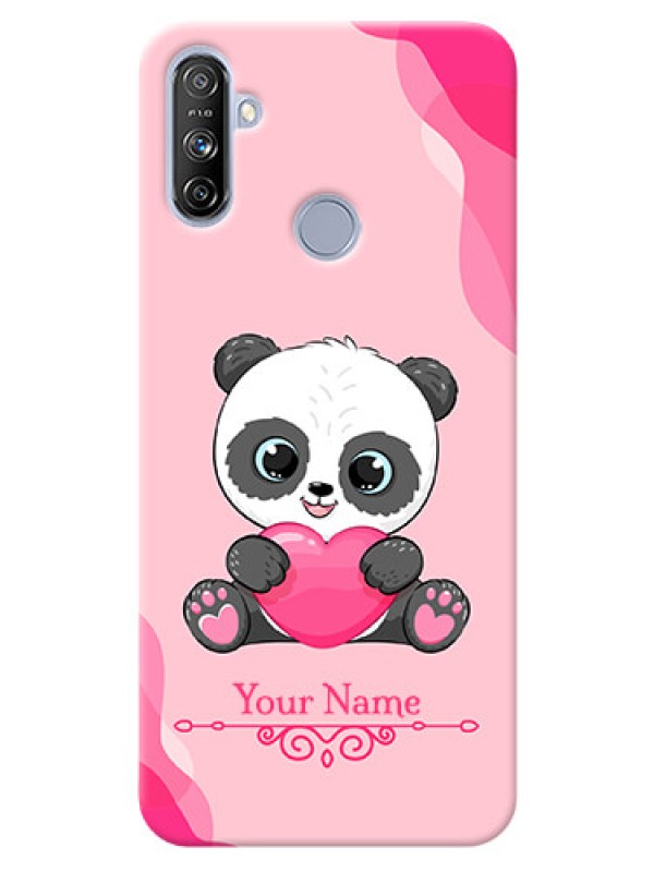 Custom Realme Narzo 20A Mobile Back Covers: Cute Panda Design