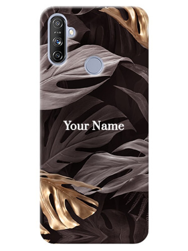 Custom Realme Narzo 20A Mobile Back Covers: Wild Leaves digital paint Design