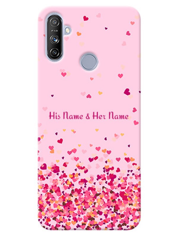 Custom Realme Narzo 20A Phone Back Covers: Floating Hearts Design