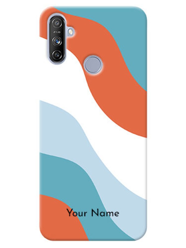 Custom Realme Narzo 20A Mobile Back Covers: coloured Waves Design