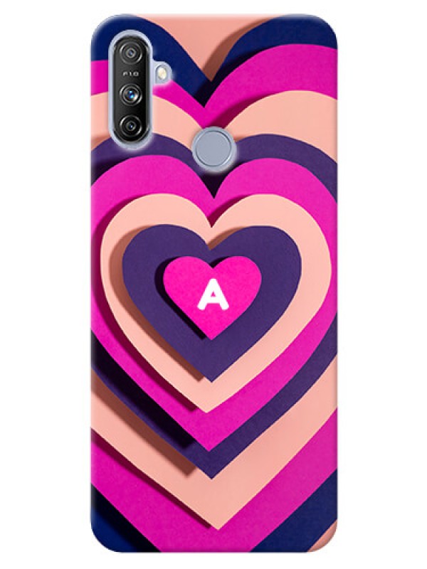 Custom Realme Narzo 20A Custom Mobile Case with Cute Heart Pattern Design