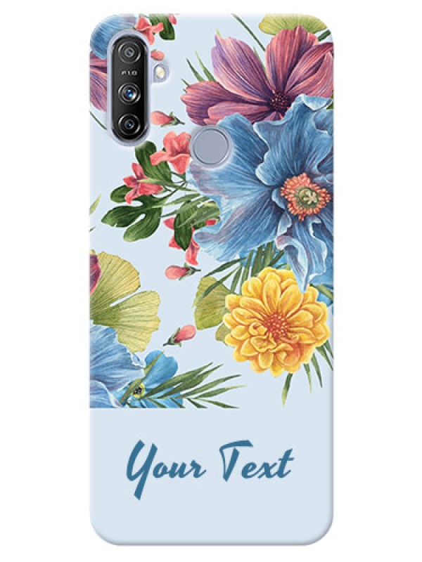 Custom Realme Narzo 20A Custom Phone Cases: Stunning Watercolored Flowers Painting Design