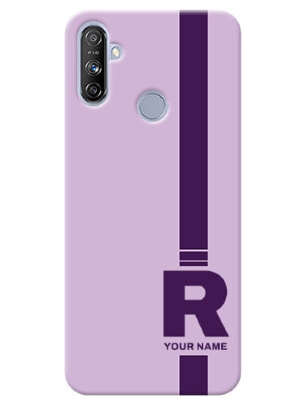 Custom Realme Narzo 20A Custom Phone Covers: Simple dual tone stripe with name Design