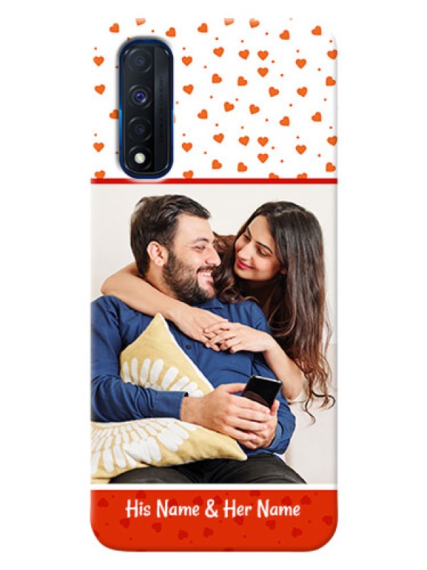 Custom Narzo 30 4G Phone Back Covers: Orange Love Symbol Design