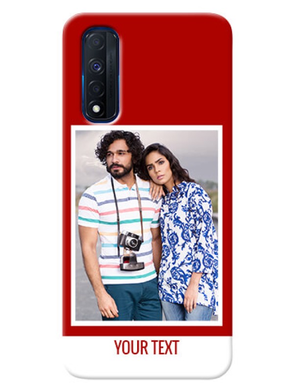 Custom Narzo 30 4G mobile phone covers: Simple Red Color Design