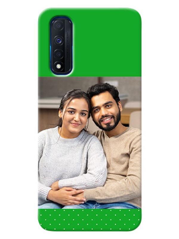 Custom Narzo 30 4G Personalised mobile covers: Green Pattern Design