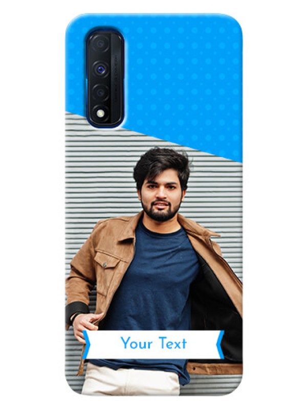 Custom Narzo 30 4G Personalized Mobile Covers: Simple Blue Color Dotted Design