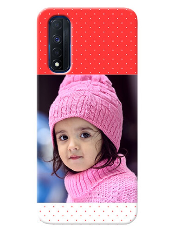 Custom Narzo 30 4G personalised phone covers: Red Pattern Design
