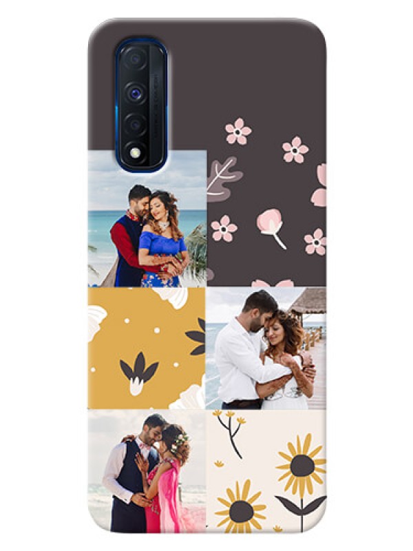 Custom Narzo 30 4G phone cases online: 3 Images with Floral Design
