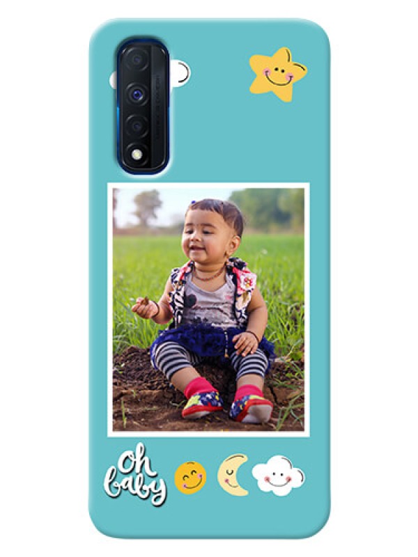Custom Narzo 30 4G Personalised Phone Cases: Smiley Kids Stars Design
