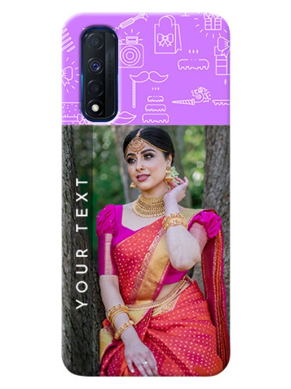 Custom Narzo 30 4G Personalized Phone Cases: Birthday Icons Design