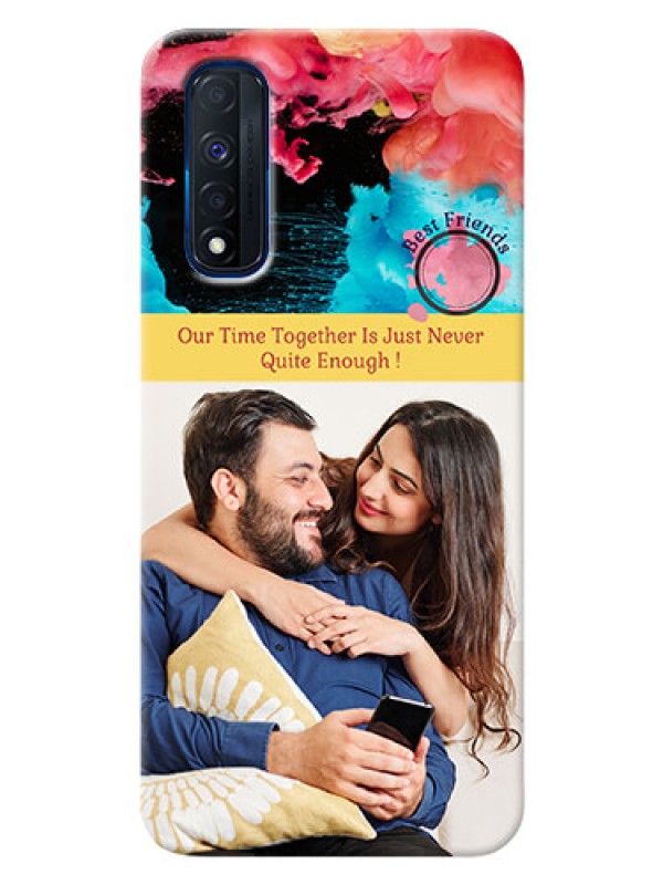 Custom Narzo 30 4G Mobile Cases: Quote with Acrylic Painting Design