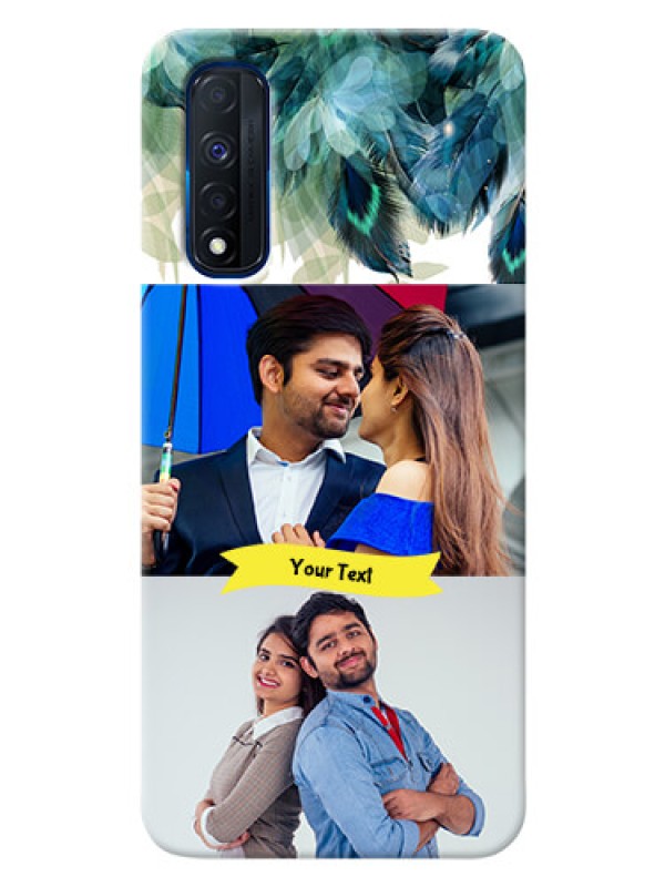 Custom Narzo 30 4G Phone Cases: Image with Boho Peacock Feather Design