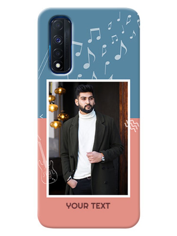 Custom Narzo 30 4G Phone Back Covers with Color Musical Note Design