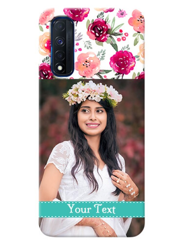 Custom Narzo 30 4G Personalized Mobile Cases: Watercolor Floral Design