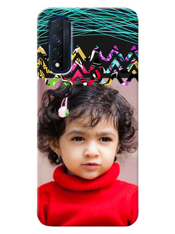 Custom Narzo 30 4G personalized phone covers: Neon Abstract Design
