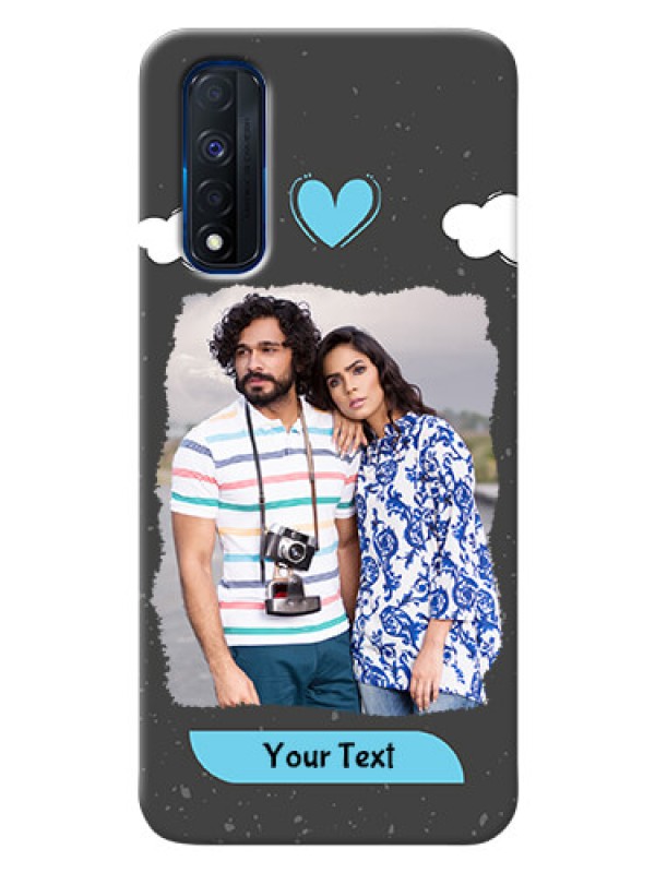 Custom Narzo 30 4G Mobile Back Covers: splashes with love doodles Design