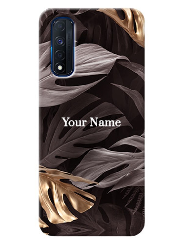 Custom Realme Narzo 30 4G Mobile Back Covers: Wild Leaves digital paint Design