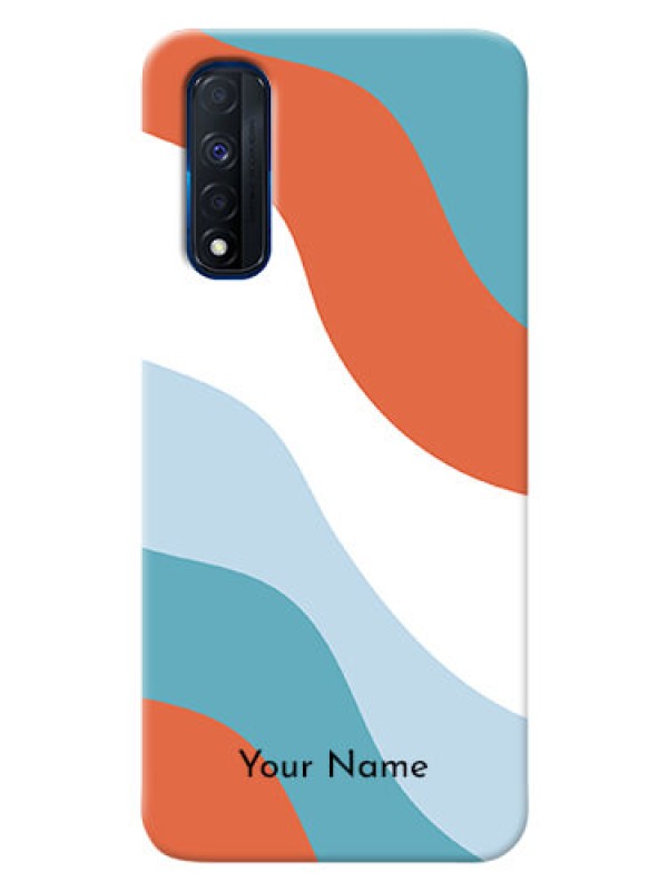 Custom Realme Narzo 30 4G Mobile Back Covers: coloured Waves Design