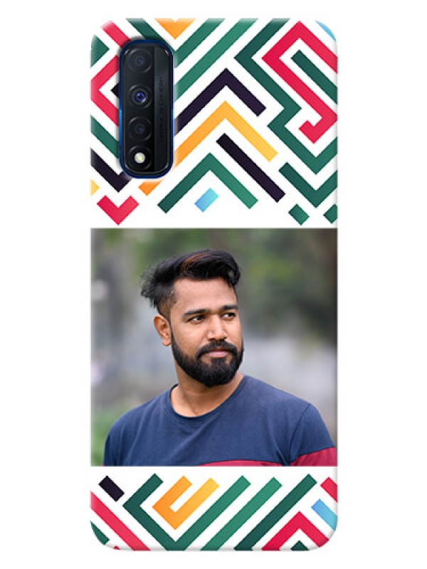 Custom Realme Narzo 30 4G Custom Mobile Case with Colorful Maze Pattern Design