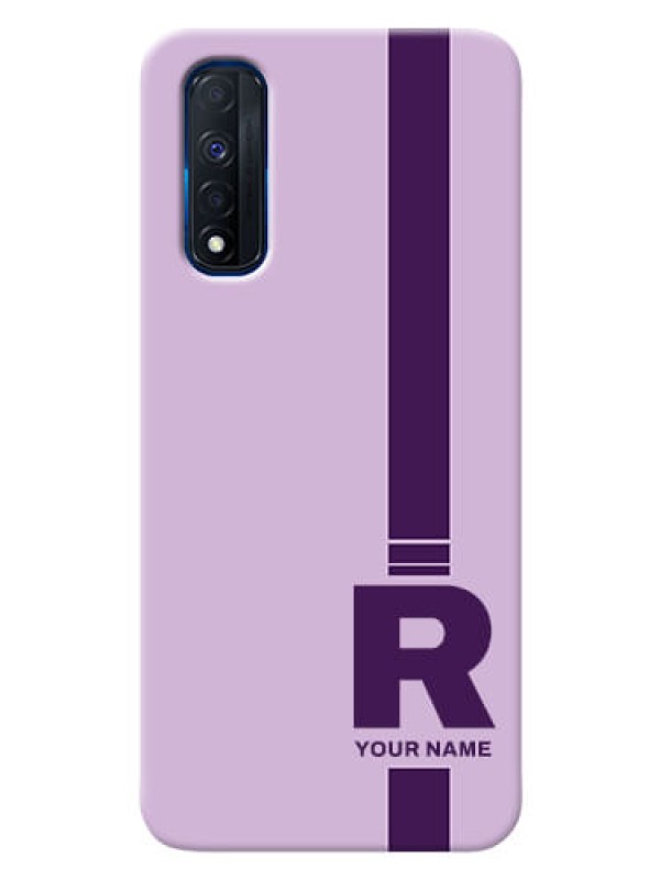 Custom Realme Narzo 30 4G Custom Phone Covers: Simple dual tone stripe with name Design