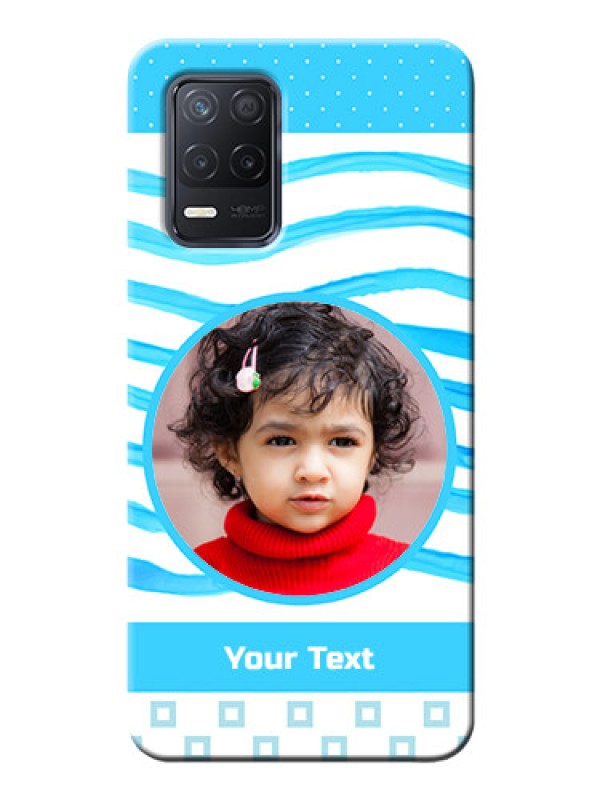 Custom Narzo 30 5G phone back covers: Simple Blue Case Design