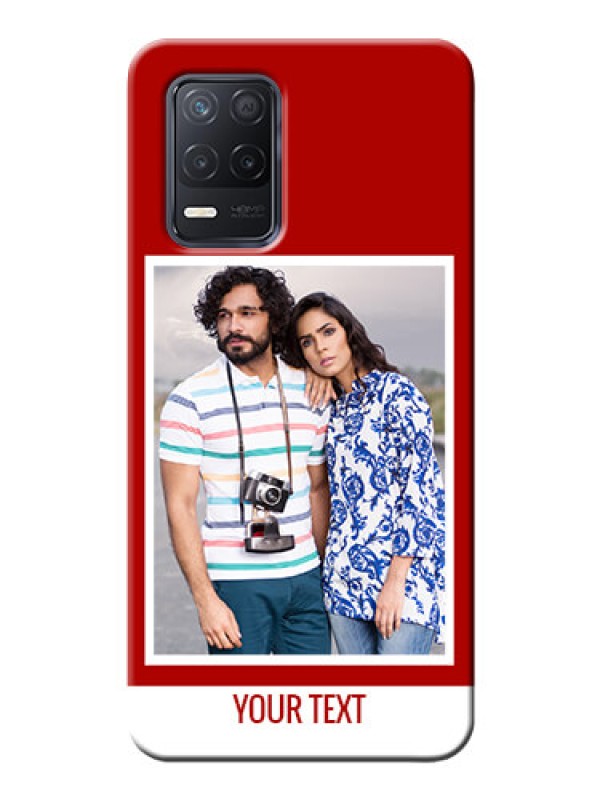 Custom Narzo 30 5G mobile phone covers: Simple Red Color Design