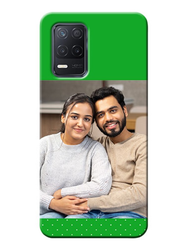 Custom Narzo 30 5G Personalised mobile covers: Green Pattern Design
