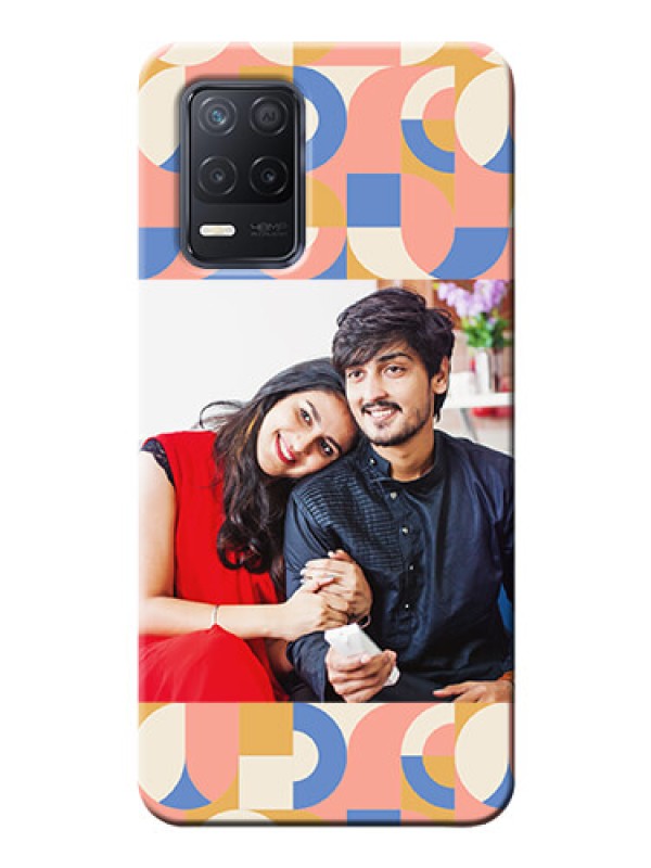 Custom Realme Narzo 30 5G Custom Phone Covers: Semi-circle Maze Pattern Design