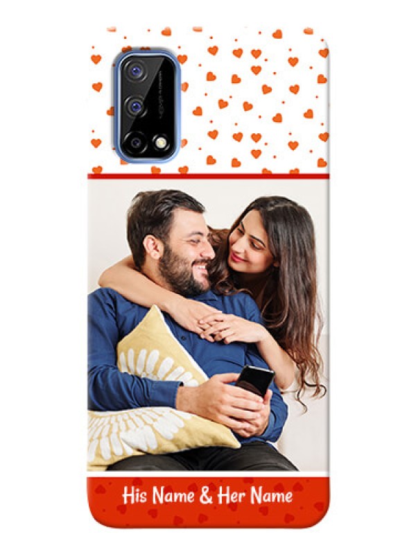 Custom Narzo 30 Pro 5G Phone Back Covers: Orange Love Symbol Design