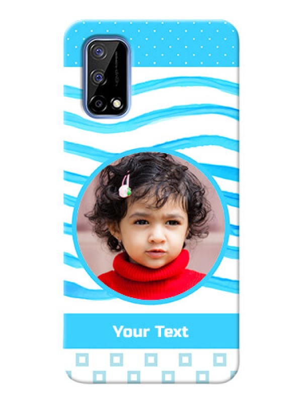 Custom Narzo 30 Pro 5G phone back covers: Simple Blue Case Design