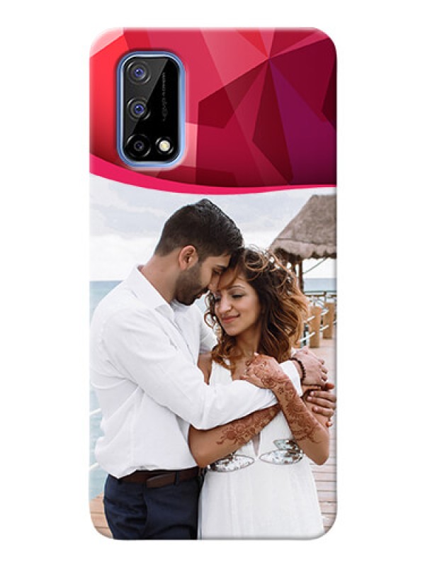 Custom Narzo 30 Pro 5G custom mobile back covers: Red Abstract Design