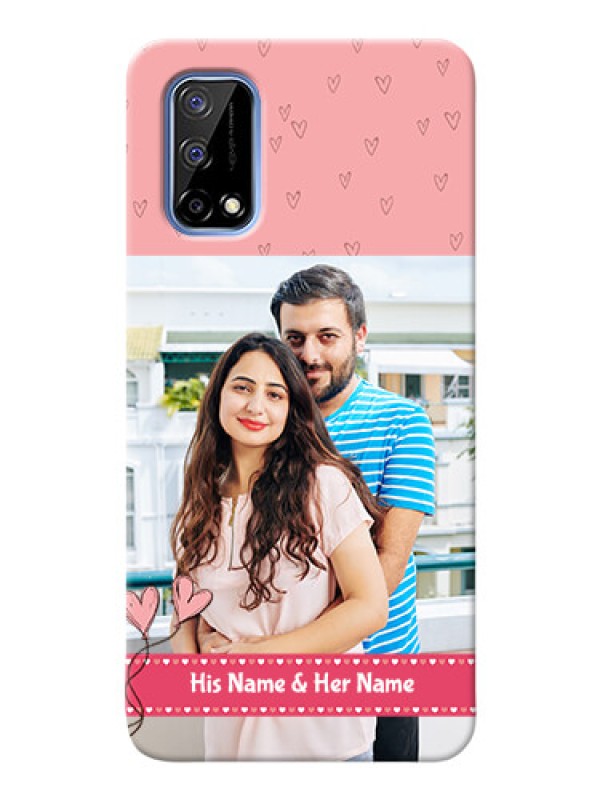 Custom Narzo 30 Pro 5G phone back covers: Love Design Peach Color