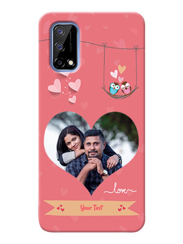 Custom Narzo 30 Pro 5G custom phone covers: Peach Color Love Design 